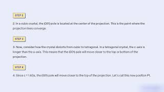 Using the standard 001 stereographic projection for a CUBIC crystal shown below as a starting point [upl. by Gilcrest]