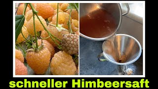 schneller Himbeersaft ohne Zucker  Himbeeren entsaften ohne Dampfentsafter  Selbstversorgung [upl. by Nobe]