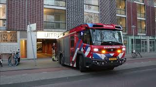 Automatische Brandmelding blijkt daadwerkelijke brand in parkeer garage Amsterdam [upl. by Clarkson]