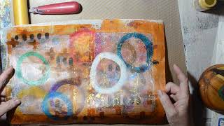 Testing Tempera Paint sticks on the Gel plate [upl. by Brooks]