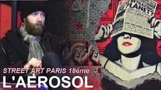 LAEROSOL STREET ART PARIS 18éme LE 12 NOVEMBRE 2017 [upl. by Nnylimaj875]