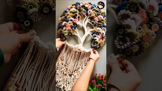 Diy macrame thread wall hanging diy wallhanging macrame homedecor craft youtubeshorts drama [upl. by Britte]