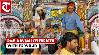 Devotees flock to Ayodhya’s Hanuman Garhi temple on Ram Navami [upl. by Oakley]