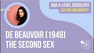 DE BEAUVOIR  THE SECOND SEX  CULTURE amp IDENTITY  AQA ALEVEL SOCIOLOGY [upl. by August483]