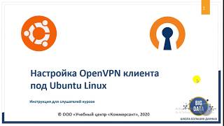 Настройка OpenVPN client для Ubuntu Linux  инструкции для студентов «Школы Больших Данных» [upl. by Ardelia21]