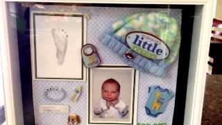 DIY how to make a newborn shadow box [upl. by Ahsienad]