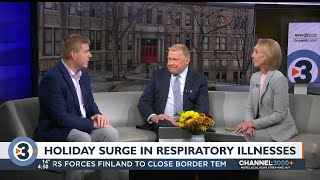 WATCH Holiday surge in respiratory infections [upl. by Ynttirb]