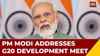 PM Narendra Modi Addresses G20 Development Ministers Meet  Watch [upl. by Anirdna75]