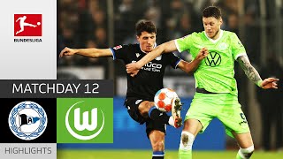 Arminia Bielefeld  VfL Wolfsburg 22  Highlights  Matchday 12 – Bundesliga 202122 [upl. by Grew]