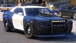 Bravado Gauntlet Interceptor Dodge Challenger Police  GTA V Chop Shop Update  PC [upl. by Gnivri]