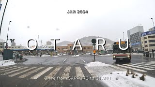 OTARU Drive from Sapporo Snow Winter 2024 w Deep House Hokkaido Live Camera [upl. by Arika657]