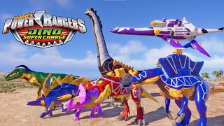 New Power Rangers Dino Super Charge Zords Battle and Rampage in Jurassic World [upl. by Renae]