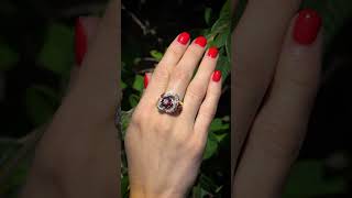 Kutchinsky 18kt Yellow Gold Diamond and Ruby Ladies Cluster Ring  wwwMozerisFineAntiquescom [upl. by Noiro]