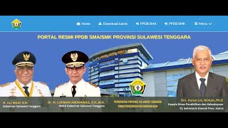 Cara Pendaftaran Peserta Didik Baru SMA Pada Sistem PPDB Dinas Dikbud Provinsi Sulawesi Tenggara [upl. by Attenauqa]