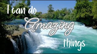 Mindful Minute  Affirmations amp Gratitude  Waterfall [upl. by Linsk602]