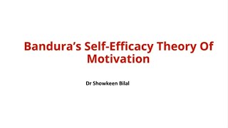 Bandura’s SelfEfficacy Theory of Motivation [upl. by Whyte702]