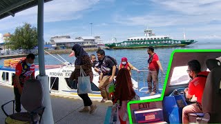 TERMINAL FERI LABUAN  Menumbok to Labuan Speed Boat 4K arimau [upl. by Llemar]