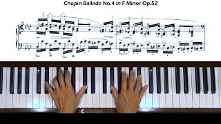 Chopin Ballade No 4 in F Minor Op 52 Piano Tutorial Part 3 of 3 [upl. by Esta]