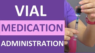 Vial Medication Administration How to Withdraw Vial Medication Nursing Skill [upl. by Adyeren399]