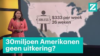 Paniek onder Amerikanen binnenkort stopt hun coronauitkering • Z zoekt uit [upl. by Tinor]