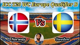 Norway vs Sweden  Group B  ICC T20 World Cup Sub Regional Europe Qualifier B [upl. by Faden]