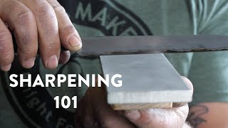 BLADESMITHING  How To Sharpen Your Kitchen Knives  Basics [upl. by Belac]