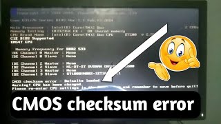 CMOS checksum error solution  Cpu has been changed please reenter cmos setup  cmos [upl. by Lavona]