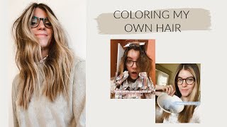 COLORING MY OWN HAIR  Lexi Dawn [upl. by Roobbie761]