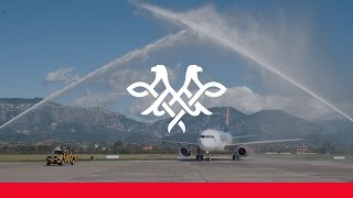 Air Serbia inaugural flight Belgrade  Tirana [upl. by Saunders]