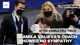 KAMILA VALIEVA’s coach ETERI criticized her after FALLING at the Olympics  KAMILA VALIEVA FALLS [upl. by Nostrebor]