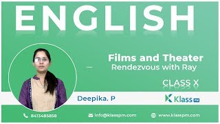 Rendezvous with Ray  Films and Theater P1  10th class English  SSC English  School Klasspm [upl. by Bills]