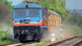 6in1 SPEEDING DIESEL TRAINS  DUST STORMING TOASTERS IN FAZILKA SECTION PUNJAB  INDIAN RAILWAYS [upl. by Lrig640]