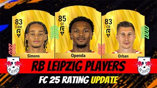 FC 25 RB Leipzig Player Ratings EA FC 25🔥 ft Openda Simons Orban [upl. by Lydie]