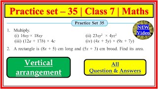 Practice set 35 class 7 maths  Vertical arrangement [upl. by Redan612]