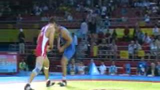 Wrestling  Olympic Games 2008 Minguzzi vs Abrahamian [upl. by Nylirehs]