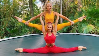 EXTREME YOGA TRAMPOLINE CHALLENGE [upl. by Feirahs]