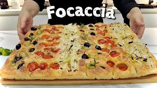 FOCACCIA MAXI morbida e fragrante in 3 gusti diversi RICETTA FACILE di Tutti a tavola [upl. by Oirtemed]