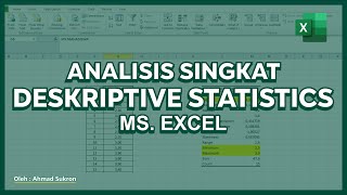 Cara Analisis Statistik Deskriptif dengan EXCEL ➡️ Statistik Deskriptif Excel ‼️ [upl. by Haven]