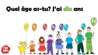 Quel âge astu chanson pour les enfants  How old are you song in French [upl. by Ellekram]