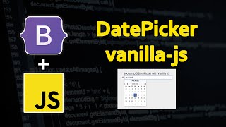 How to create bootstrap 5 date picker using vanillajsdatepicker bootstrap [upl. by Nyladnarb100]