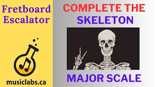 40 Build the MAJOR skeleton of the fretboard by adding in the root third and fifth of a chord [upl. by Ybok]