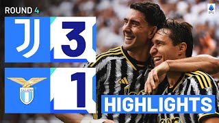 JuventusLazio 31  Vlahovic steals the show in Turin Goals amp Highlights  Serie A 202324 [upl. by Braasch]