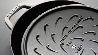 Essential French Oven with the “Chistera DropStructure” Overview  Cast Iron Dutch Oven  STAUB [upl. by Lamrej]