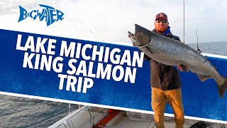 King Salmon Fishing on Lake Michigan  Taking a Break From Walleye [upl. by Ecnerwaled]