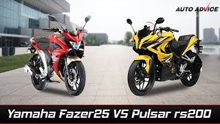 Yamaha Fazer25 vs Pulsar RS200  Auto advice [upl. by Cagle648]