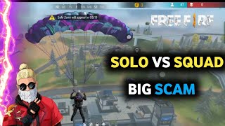 Big Scam Hacker free fire Solo Vs Squad 😡🥺 कैसे देखो 🥺 [upl. by Yemrots]