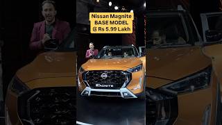 Nissan Magnite BASE Variant at Rs 599 Lakh Explained NissanIndia suv magnite [upl. by Peonir]