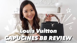 LOUIS VUITTON CAPUCINES BB REVIEW  5 Years Wear amp Tear What Fits Mod Shots amp Styling  idaaaaxx [upl. by Anagrom685]