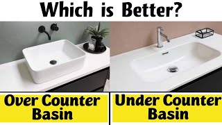 Best Wash Basin for Home Table Top Wash Basin Vs Under Counter Wash Basin Bathroom Interior Design [upl. by Eicaj72]