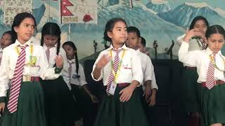 Chatta Rumal Timro Siraima Dance by class 4 group [upl. by Gussi837]